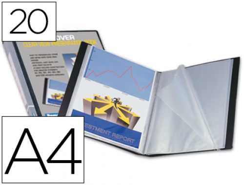 Capa catalogo liderpapel 20 bolsas din a4 preto , Liderpapel , 23044 , 4710581377151